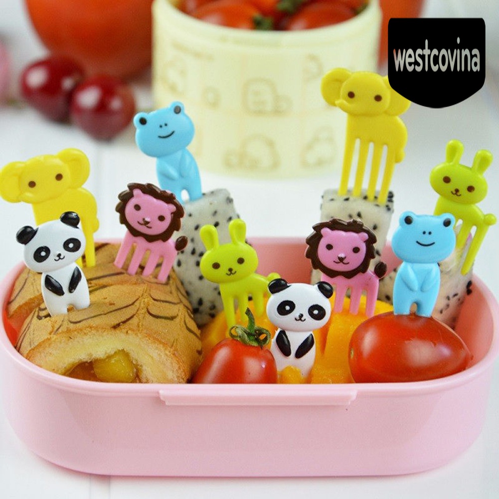 [Hot]☀ Bộ 10 Nĩa Ăn Trái Cây Hình Động Vật Hoạt Hình Cho Bé