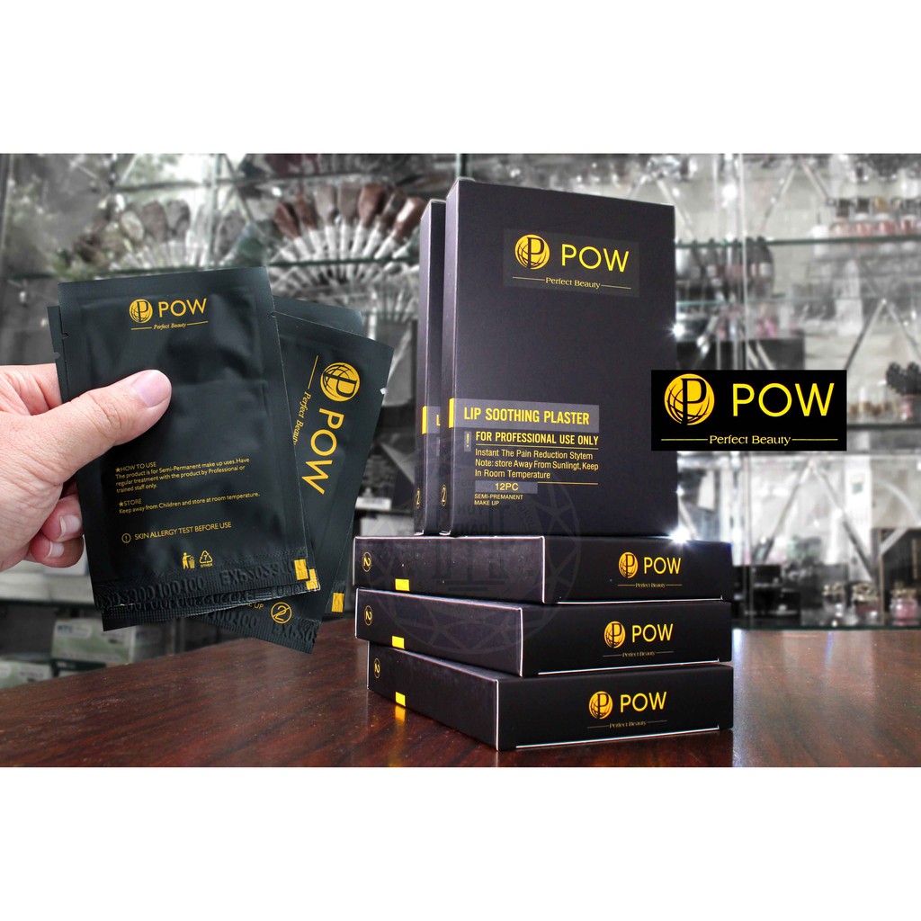 Miếng Dán Môi POW-hỗ trợ trong xăm thẩm mỹ môi mày hộp 12 miếng | BigBuy360 - bigbuy360.vn