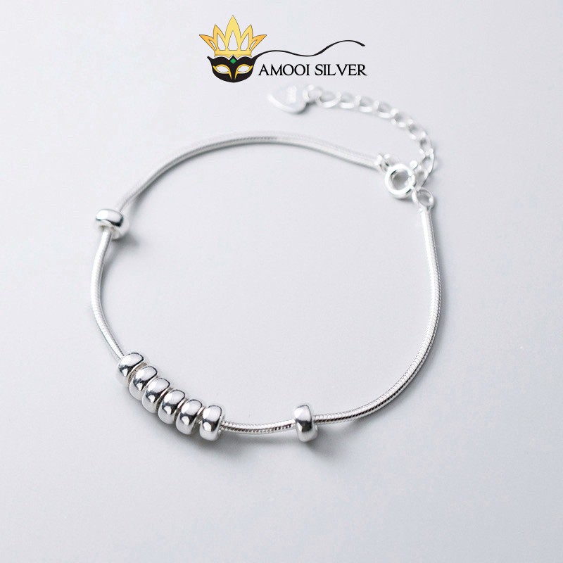 Lắc tay bạc S925 8 viên bi bạc - Amooi Silver AT105