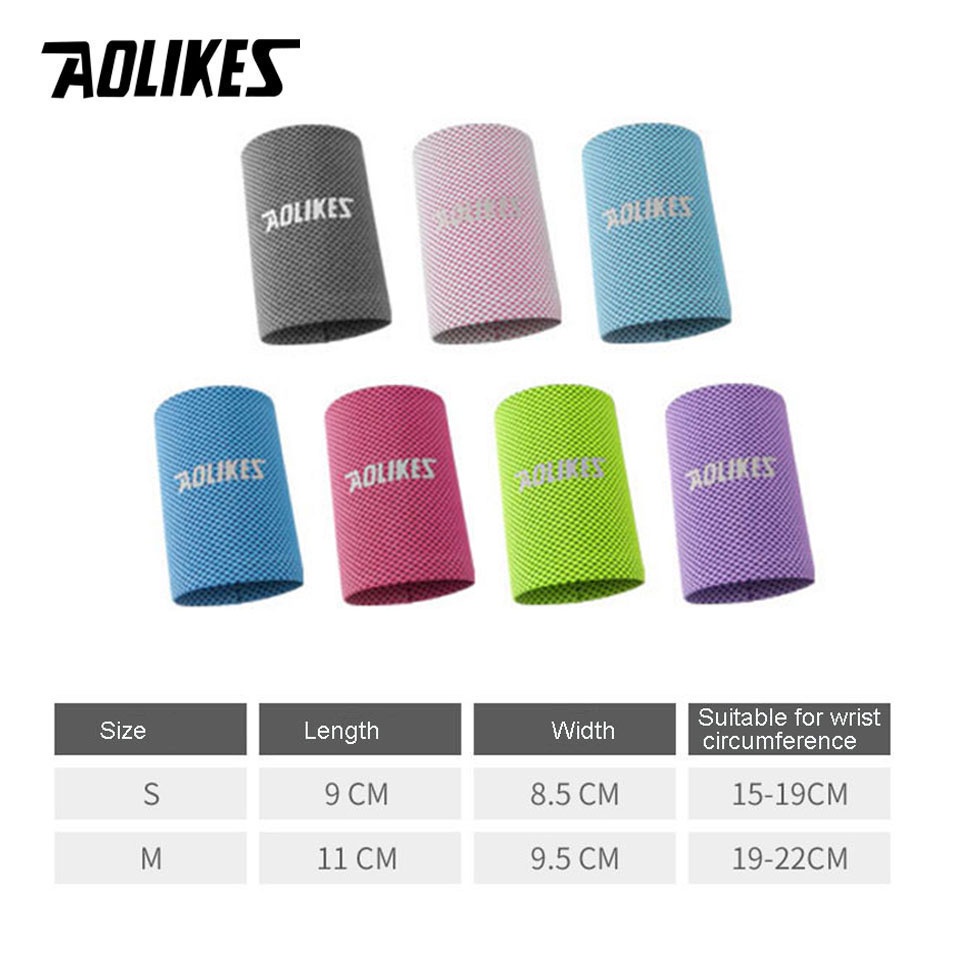 Cặp găng cổ tay AOLIKES hỗ trợ tập thể thao/ bóng chuyền/ yoga thoáng khí