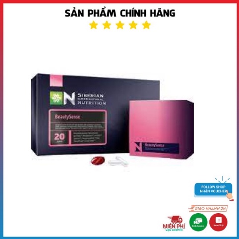 Viên uống trắng da chống lão hóa hỗ trợ làm đẹp làn da, giảm nám BeautySense Siberian 20 túi [Hàng hiệu giá tốt]