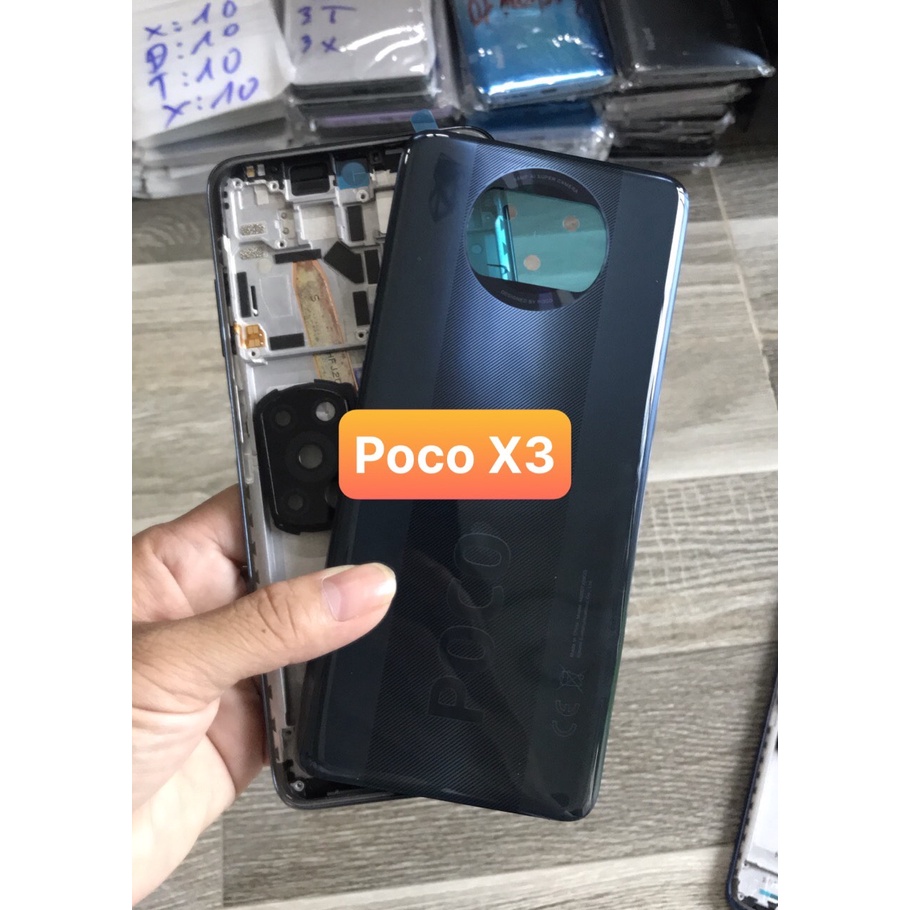 Bộ vỏ zin Xiaomi Poco X3 / X3 pro kèm phím.kính camera
