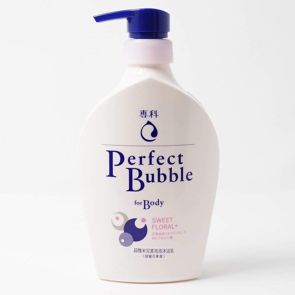 Sữa Tắm Dưỡng Ẩm Senka Perfect Bubble For Body Sweet Floral Hương Hoa Hồng &amp; Đinh Hương 500ml