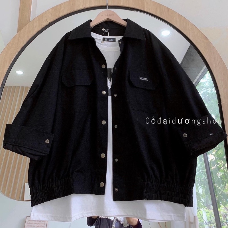 Áo Khoác Blaze Kaki Nữ Túi Hộp In Hình Cúc Bấm Dài Tay | BigBuy360 - bigbuy360.vn