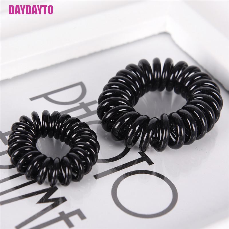Set 10 Dây Cột Tóc Dạng Xoắn Lò Xo Co Giãn Tiện Dụng