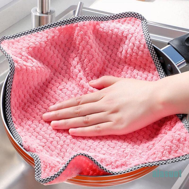 Khăn lau chén dĩa dày dặn chống dính dầu sử dụng hằng ngày cho nhà bếp