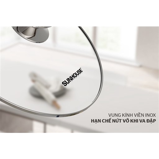 Vung kính cường lực siêu bền Sunhouse GS20-24-26cm