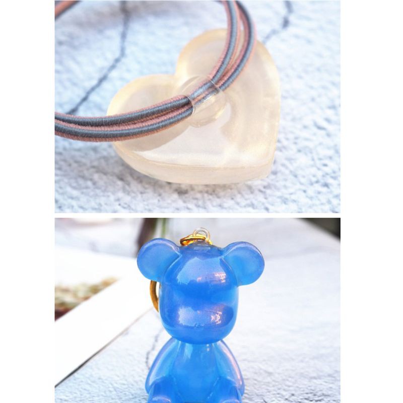 Set 10 cái ghim cài móc khóa bằng nhựa trong suốt