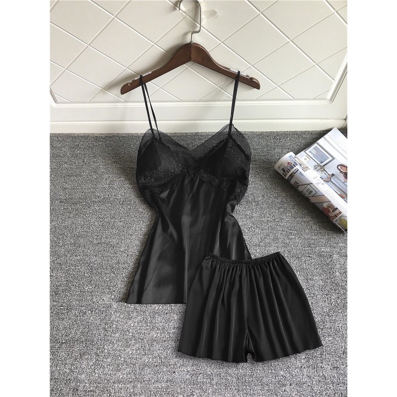 Bộ Đồ Ngủ Hai dây Quần Cộc AMAKA AMK-S95