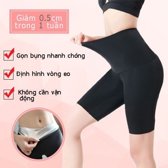 Quần tan mỡ bụng dạng lửng quần legging quần tập định hình tan mỡ giảm cân AC-108