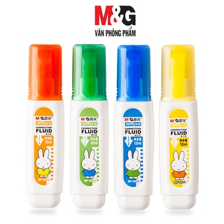 Bút xóa nước 12ml M&G, Thân trắng hình thỏ, nắp 4 màu - 1 cái MF6001