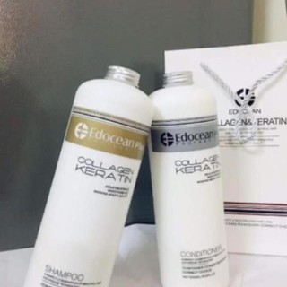 Cặp dầu gội xả COLLAGEN KERATIN EDOCEAN PLUS 1000ml x2