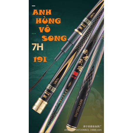 Cần câu tay 7H dài 5m4 + tặng 1 ngọn cần siêu khoẻ tải cá 1 đến 10kg thoải mãi y hình