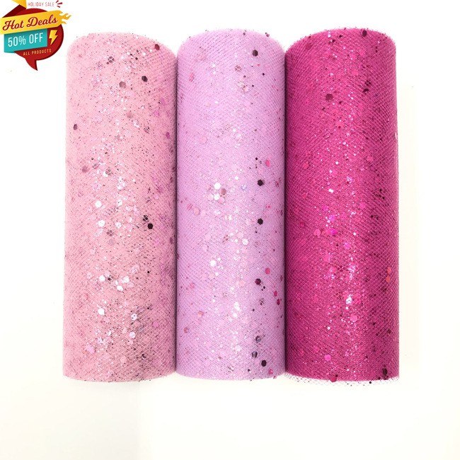 Cuộn Vải Tuyn 15cmx25y Trang Trí Đa Dụng Chất Lượng Cao