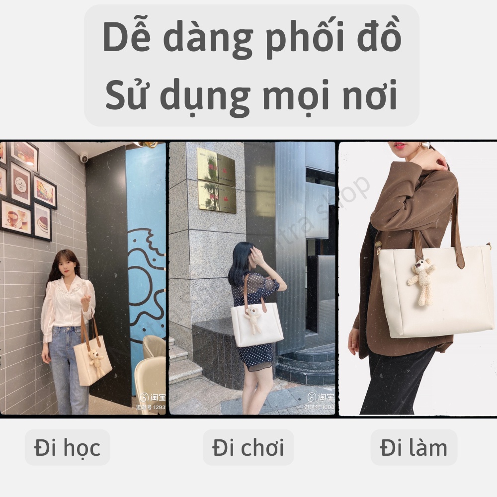 Túi tote da, túi xách công sở nữ A4 đựng vừa Laptop 14 inch Bảo Hành 6 tháng