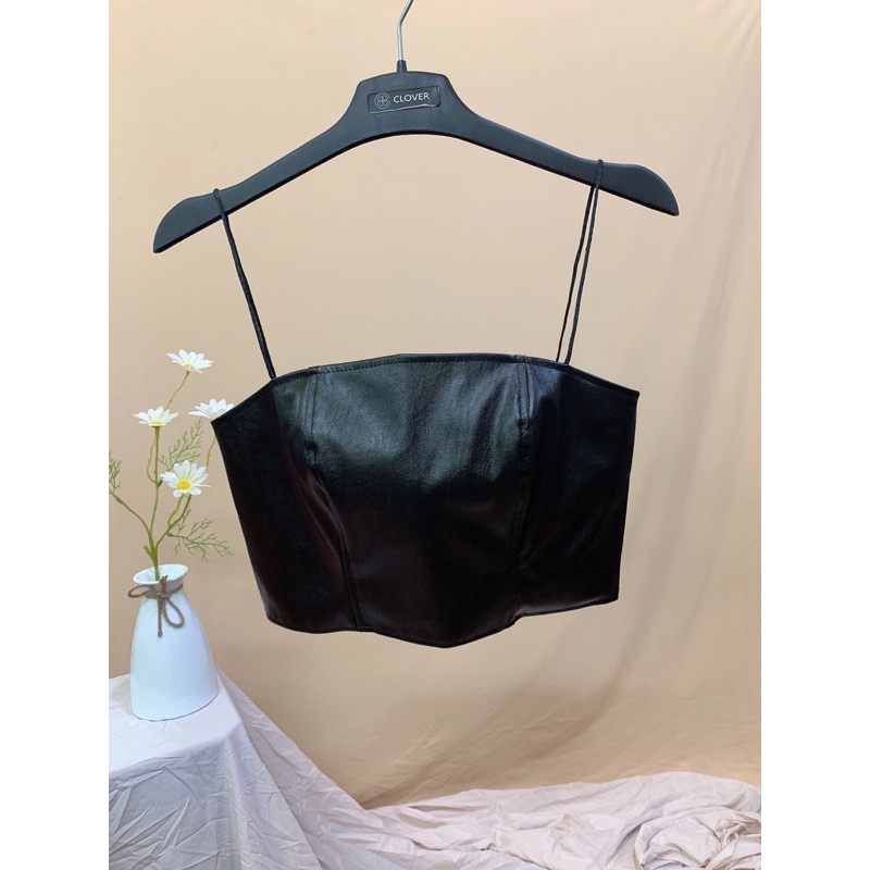 Áo cúp ngực hai dây da khoá đồng m76 | BigBuy360 - bigbuy360.vn