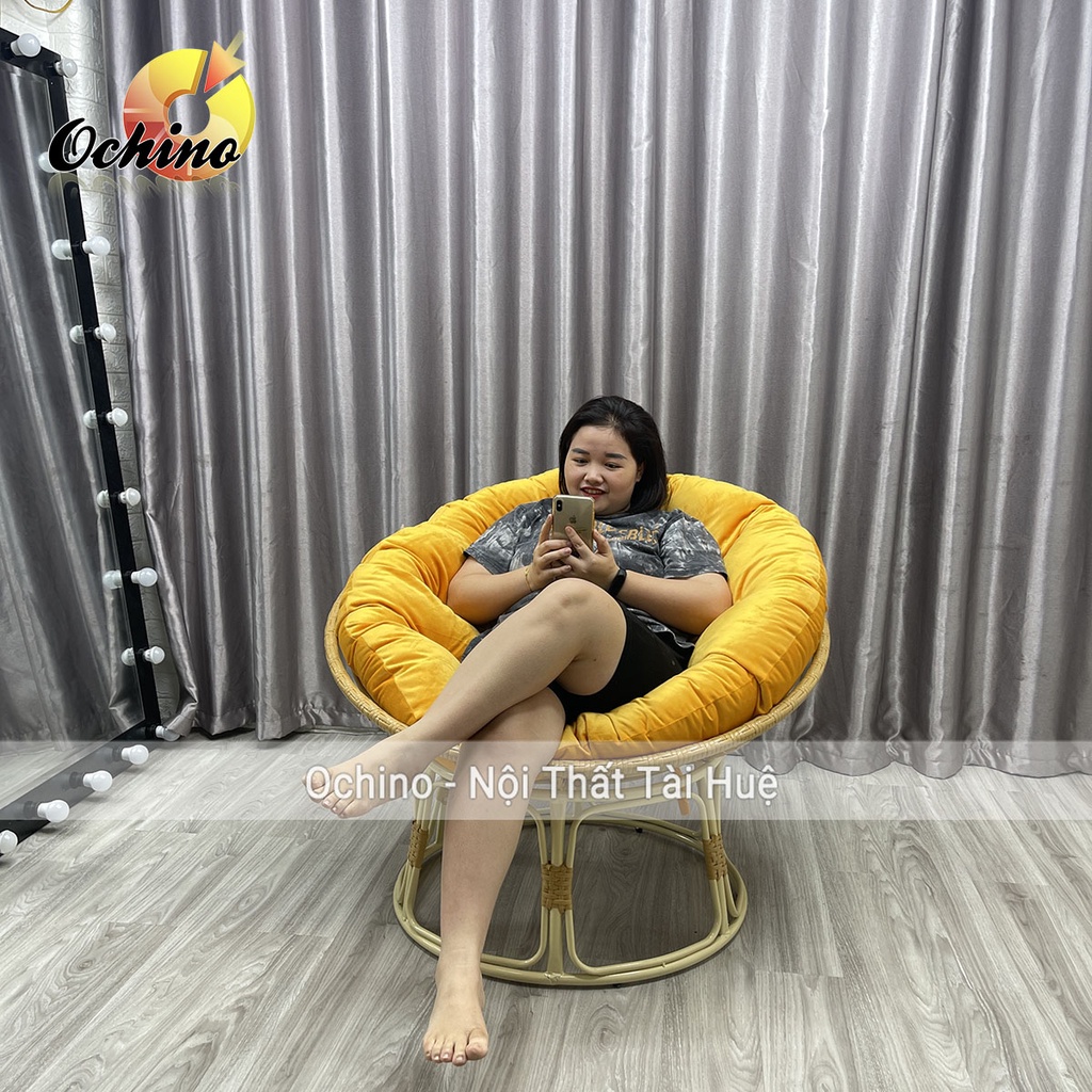 Ghế Nệm Tròn Thư Giãn Papasan Phòng Khách/Phòng Ngủ Phong Cách Bắc Âu ( Ảnh Thật Shop Chụp)