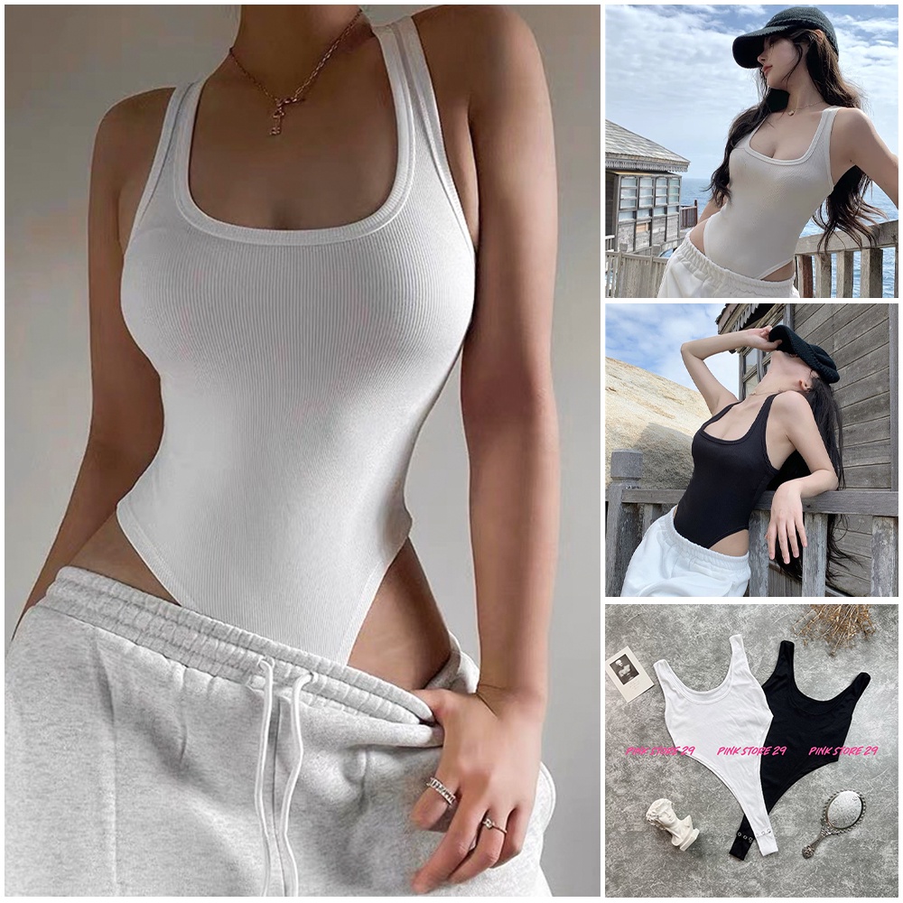 Áo Liền Quần Bodysuit Ba Lỗ Ôm Body Trơn Quyến Rũ Thời Trang Mùa Hè Nóng Bỏng A5320