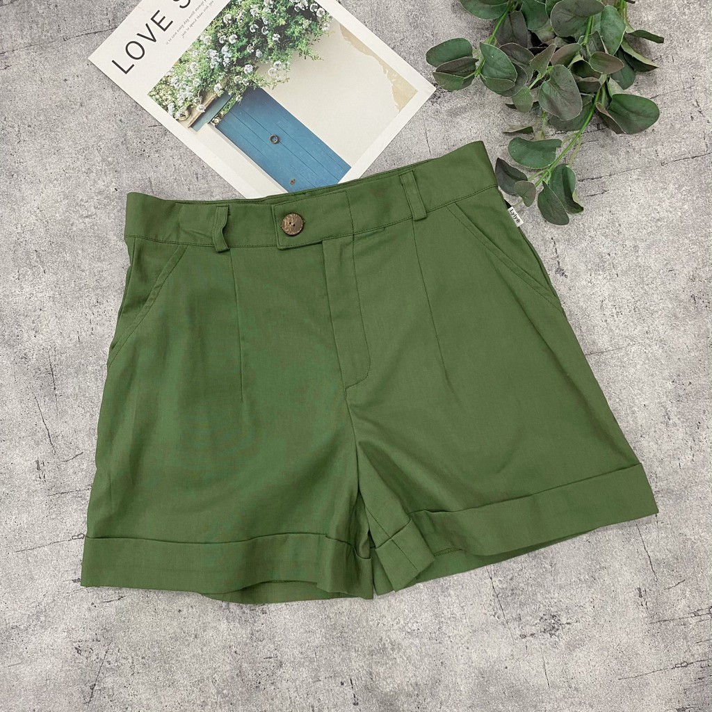 Quần đùi short nữ chất vải tự nhiên , quần linen vải tự nhiên cao cấp thích hợp đi làm hoặc đi chơi đều được 4 màu | BigBuy360 - bigbuy360.vn