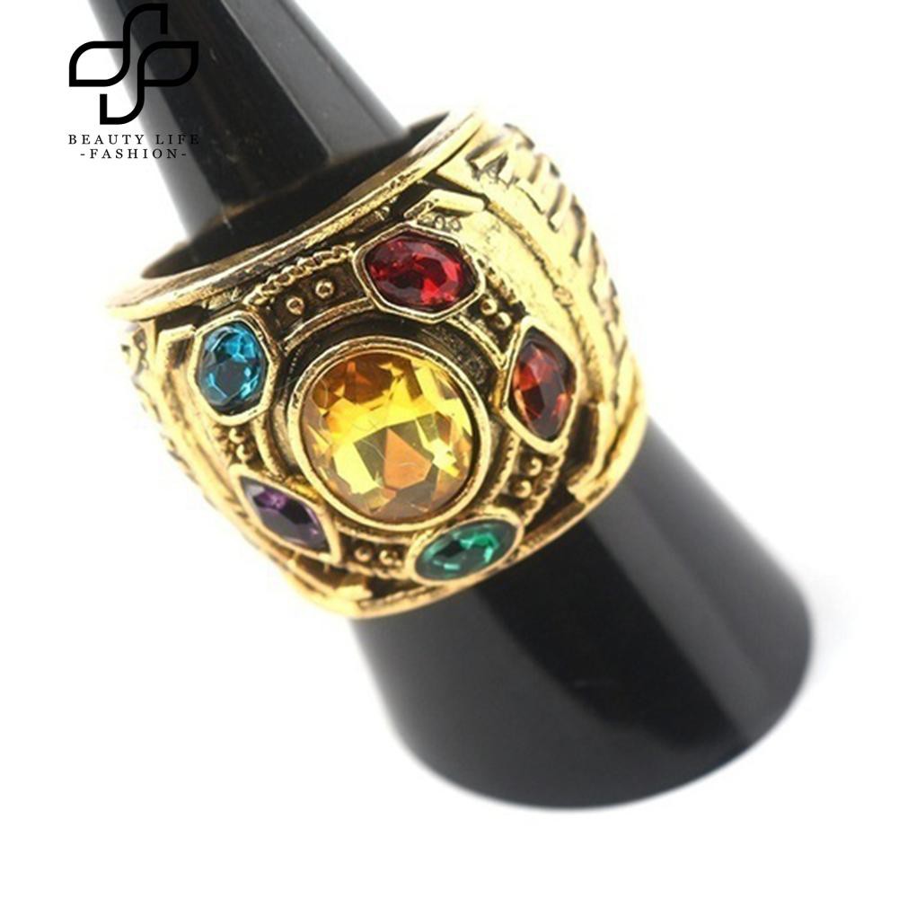 Nhẫn đính đá kiểu Thanos cá tính cho nam