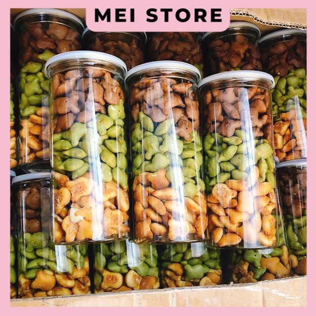 Bánh Gấu Nhân Kem Mix 3 Màu Thơm Giòn Ngon 420g