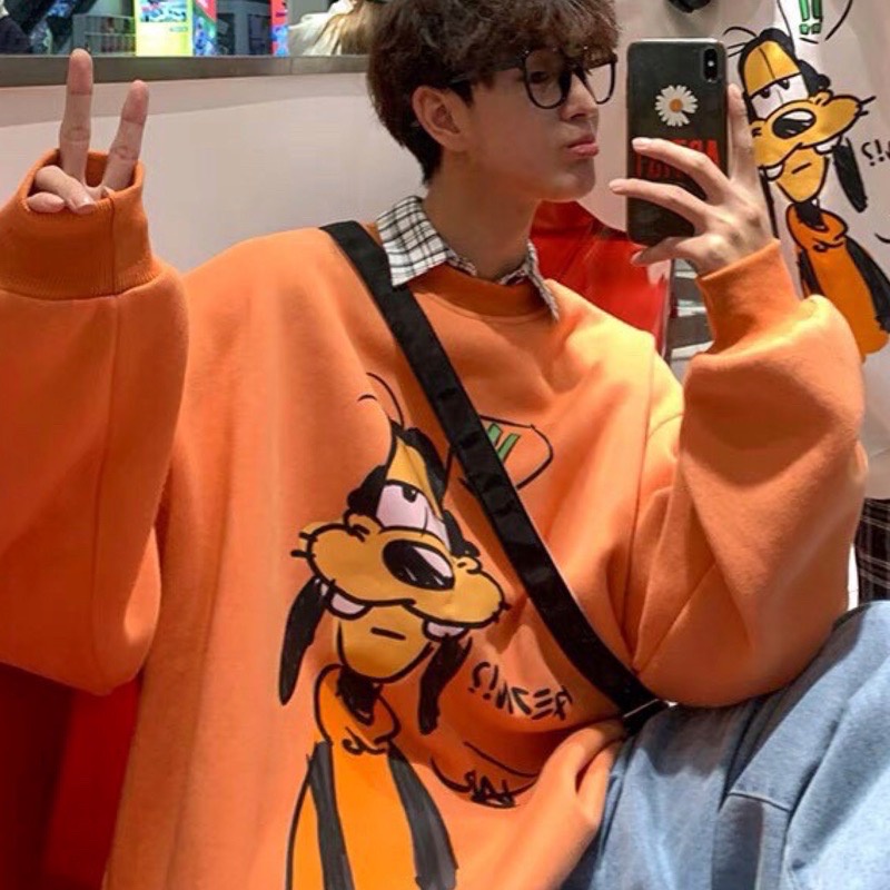 Áo Sweater Nỉ Chó Ngáo Form Rộng Cute Unisex