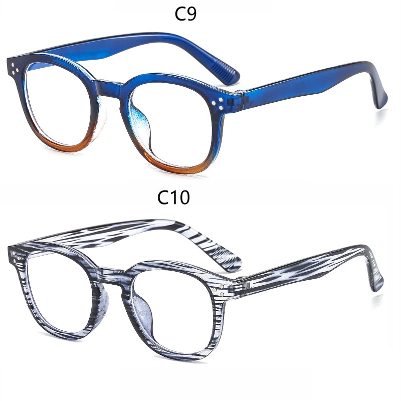Mắt Kính Tròng Thạch Tròn Chống Ánh Sáng Xanh Phong Cách Âu Mỹ Mới Cho Nam Và Nữ