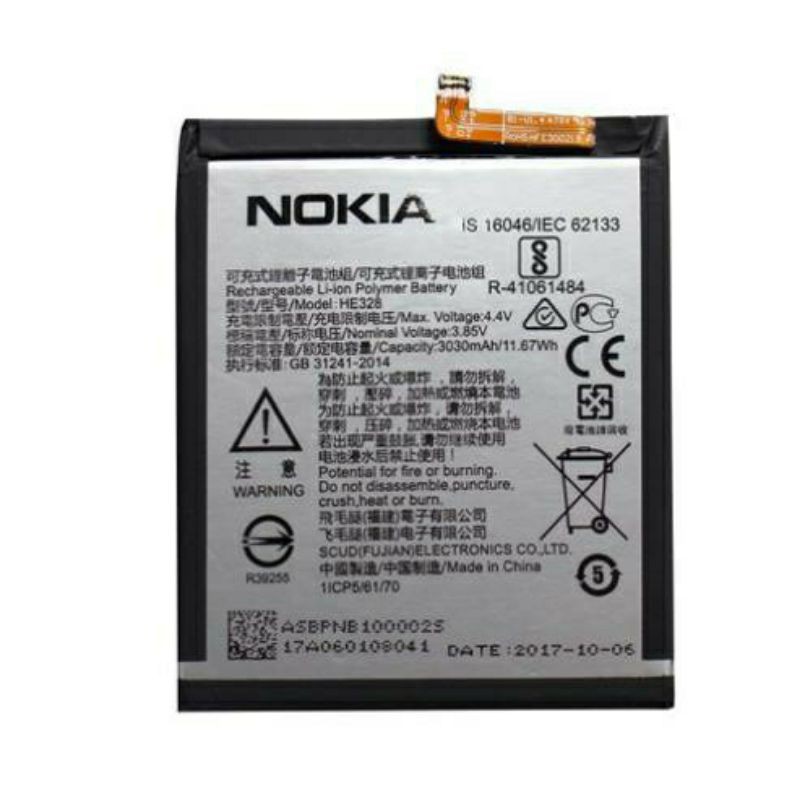 Thay pin Nokia 8 (2017)/ HE328/ 3030mAh xịn - Bảo hành đổi mới