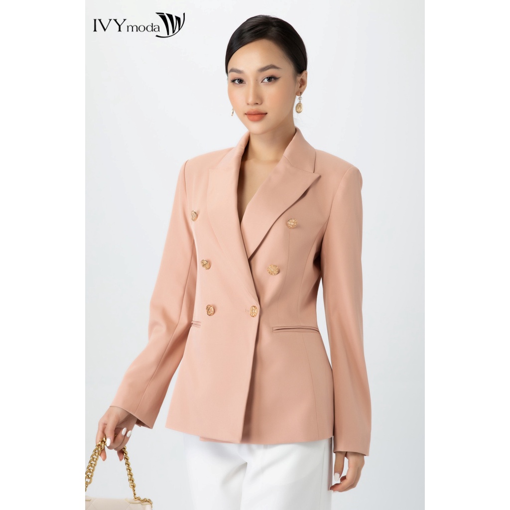 [NHẬP WABRTL5 GIẢM 10% TỐI ĐA 50K ĐH 250K ]Áo vest nữ cổ 2 ve IVY moda MS 67T0069