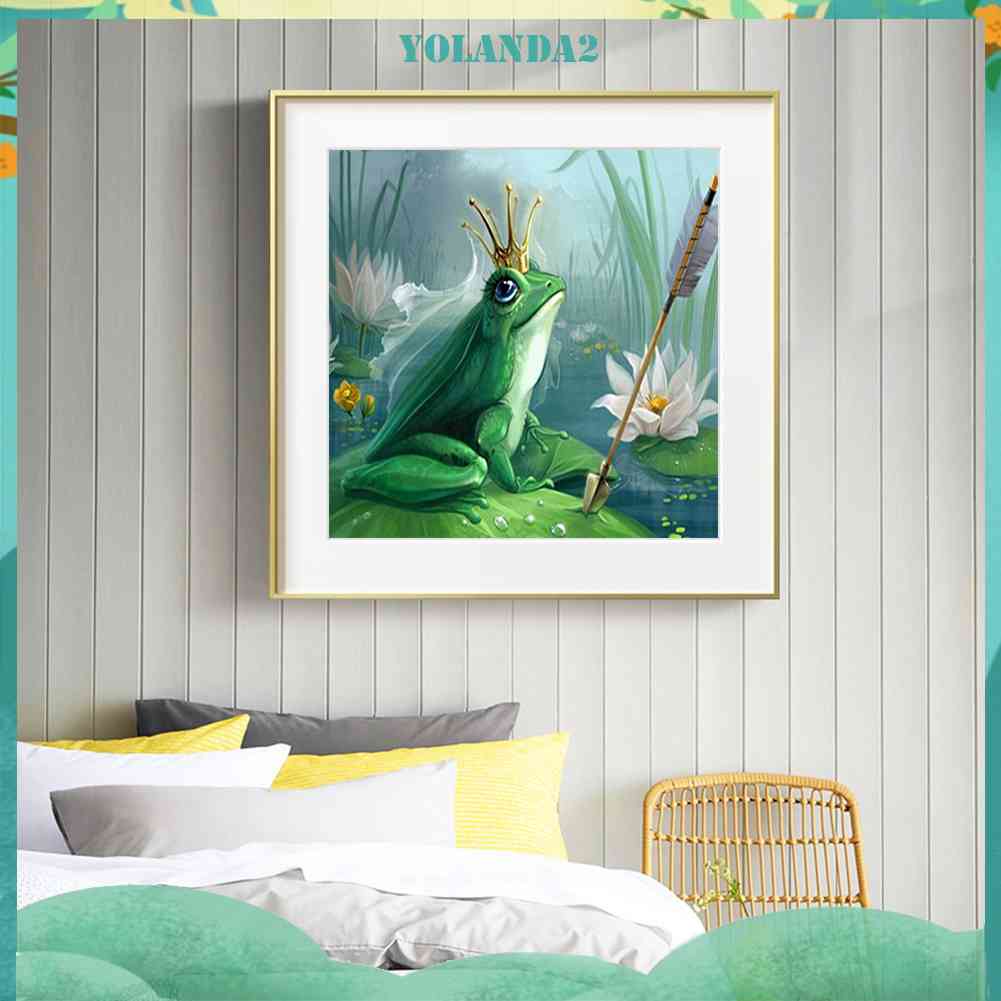 Tranh đính đá kim cương toàn bộ 5D DIY hình con ếch