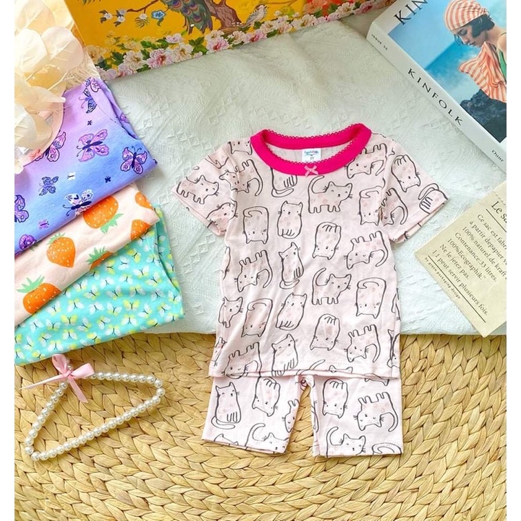 (6-16kg) Đồ bộ lửng thun bozip in hoạ tiết đáng yêu cho bé gái 1 đến 4 tuổi - Bảng 2