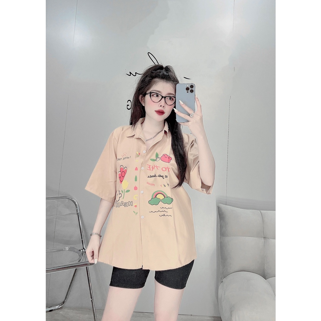 Đồ bộ sơ mi ngố, đồ bộ sơ mi tay ngắn,set đồ bộ mặc nhà, đồ bộ dễ thương