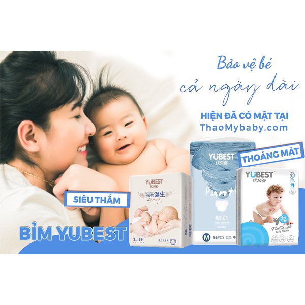 Bỉm dán/ quần YUBEST ANGEL nội địa Trung s90/m84/l78/xl72/xxl66