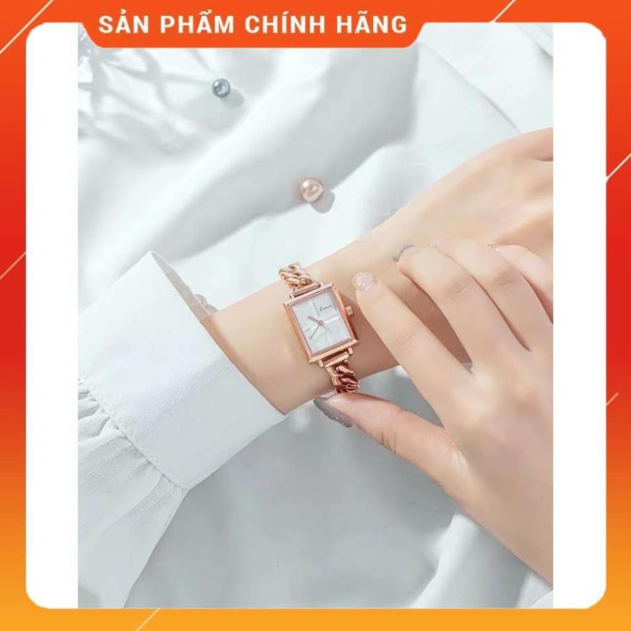 Hàng Cao Cấp -  Đồng hồ - Nữ - Kimio - máy nhật - lắc xích mặt vuông nhỏ 24mm - chống gỉ không phai màu - lỗi 1 đổi 1