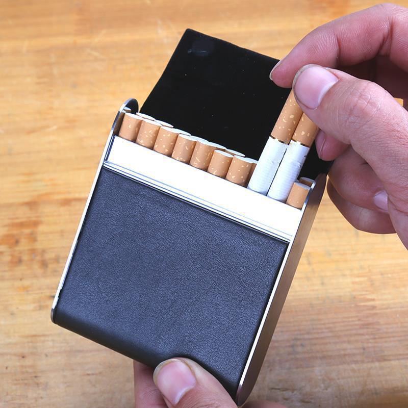 Hộp đựng thuốc lá da đen cao cấp lịch lãm Y3