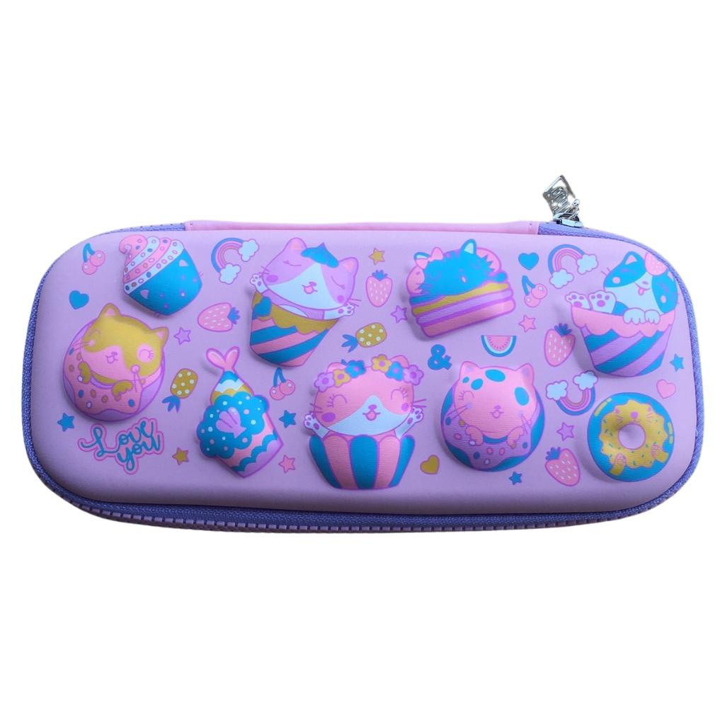 Hộp bút khoá zip Mika 3D nhiều hình