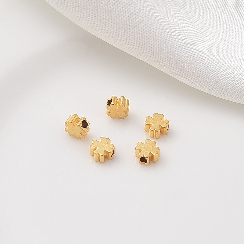 Vòng Đeo Tay Bằng Đồng Mạ Vàng Cát Nhiều Lỗ Xỏ Hạt diy