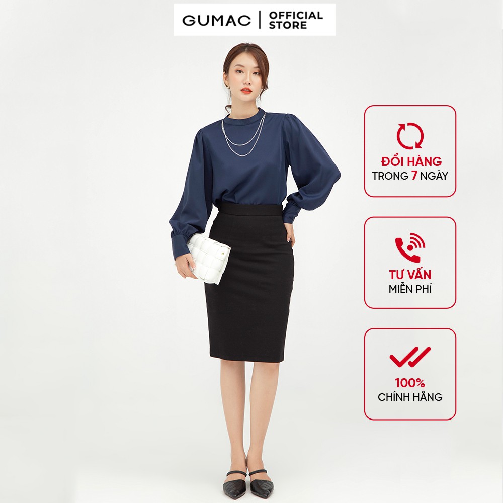 [Mã WABRGM11 giảm 10% đơn 250K] Áo sơ mi nữ tay dài phối phụ kiện GUMAC nhiều màu cao cấp AB556 | BigBuy360 - bigbuy360.vn