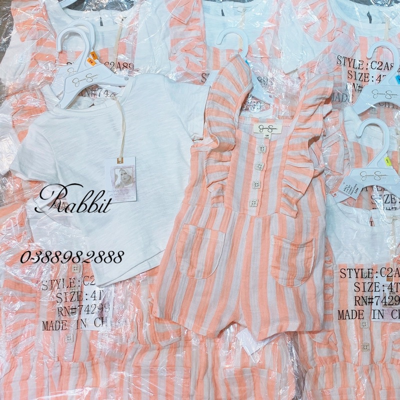 Set yếm kẻ kèm áo Jessica