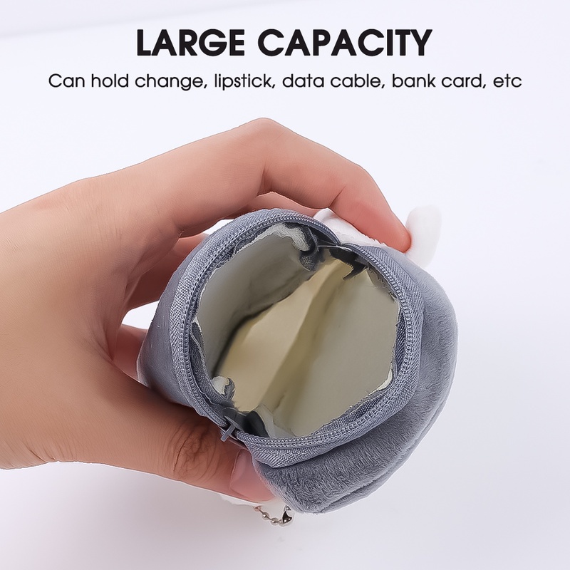 Túi Đựng Tiền Xu/Thẻ/Dây Cáp Truyền Dữ Liệu Hình Chim Cánh Cụt Hoạt Hình Mini Dễ Thương Thiết Thực Cho Bé Gái/Bé Gái