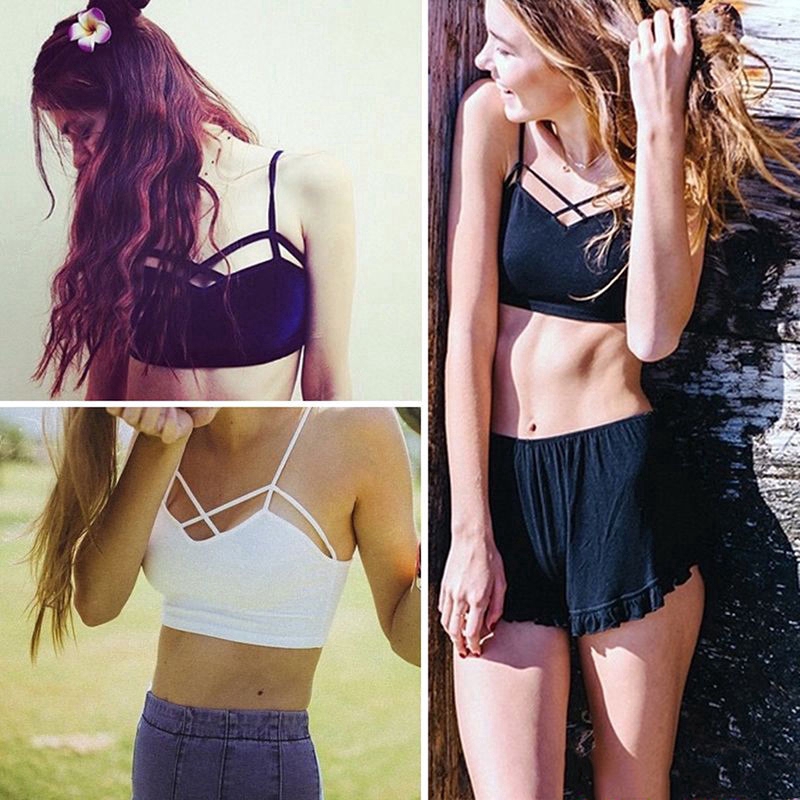 Sexy Crop Bustier Bralette Corset Tops Strap Tank Top Blouse | BigBuy360 - bigbuy360.vn