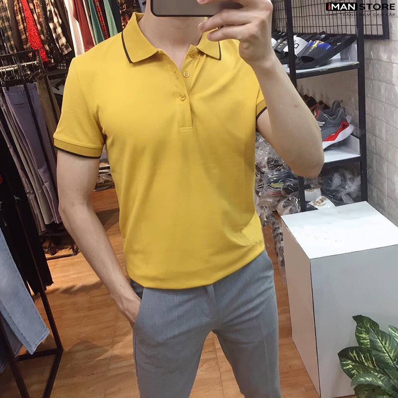 Áo POLO Nam Viền Cổ Bẻ iMan Store, Áo Polo Đôi Nam Nữ Chất Vải Mềm Mịn, Bền Đẹp Thoáng Mát