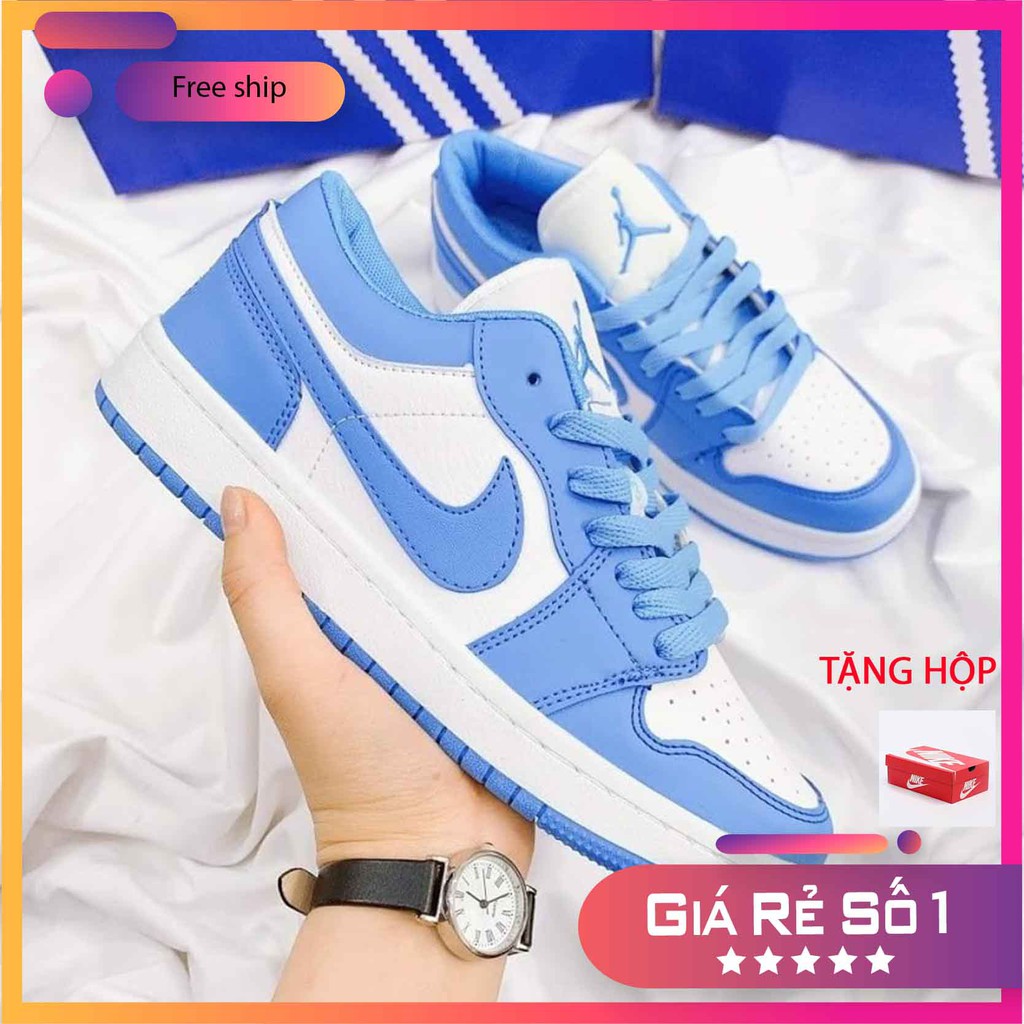 Giày Sneaker JD 1 màu xanh trắng thấp cổ nam nữ full box bill | BigBuy360 - bigbuy360.vn