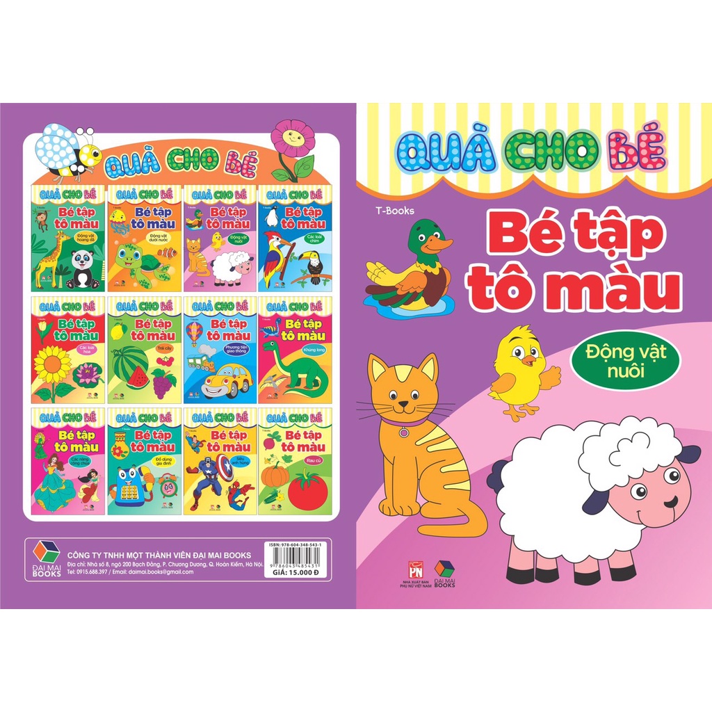 Sách - Quà cho bé - Bé tập tô màu các chủ đề