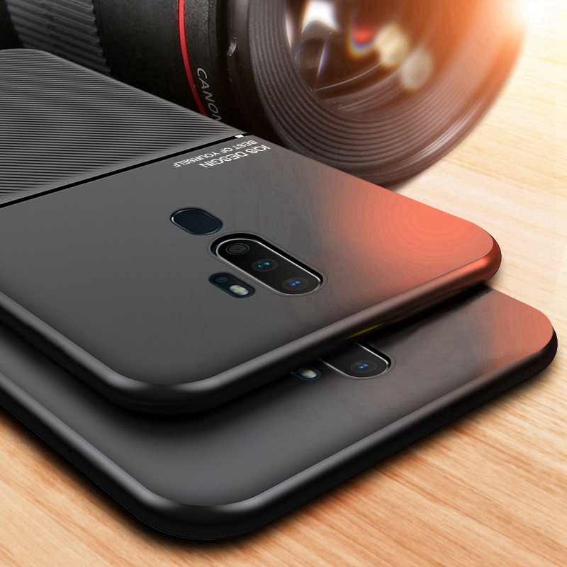 Ốp điện thoại da cứng nhám có nam châm kim loại dành cho OPPO F11 Pro A9 A5 2020 A11 A11X A9 A9X
