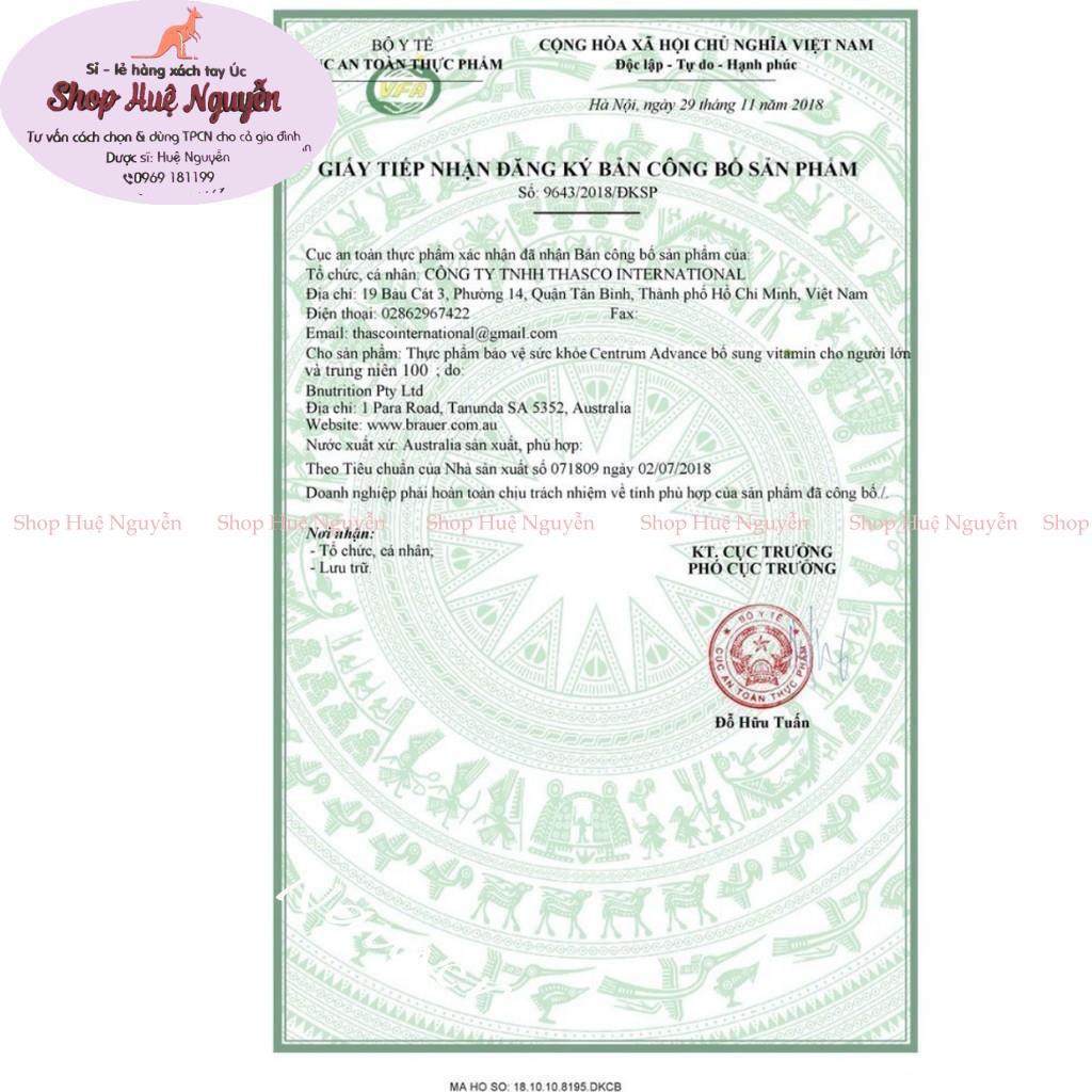 Vitamin tổng hợp cho người trên 50 tuổi Centrum Advance 50+ Úc | BigBuy360 - bigbuy360.vn