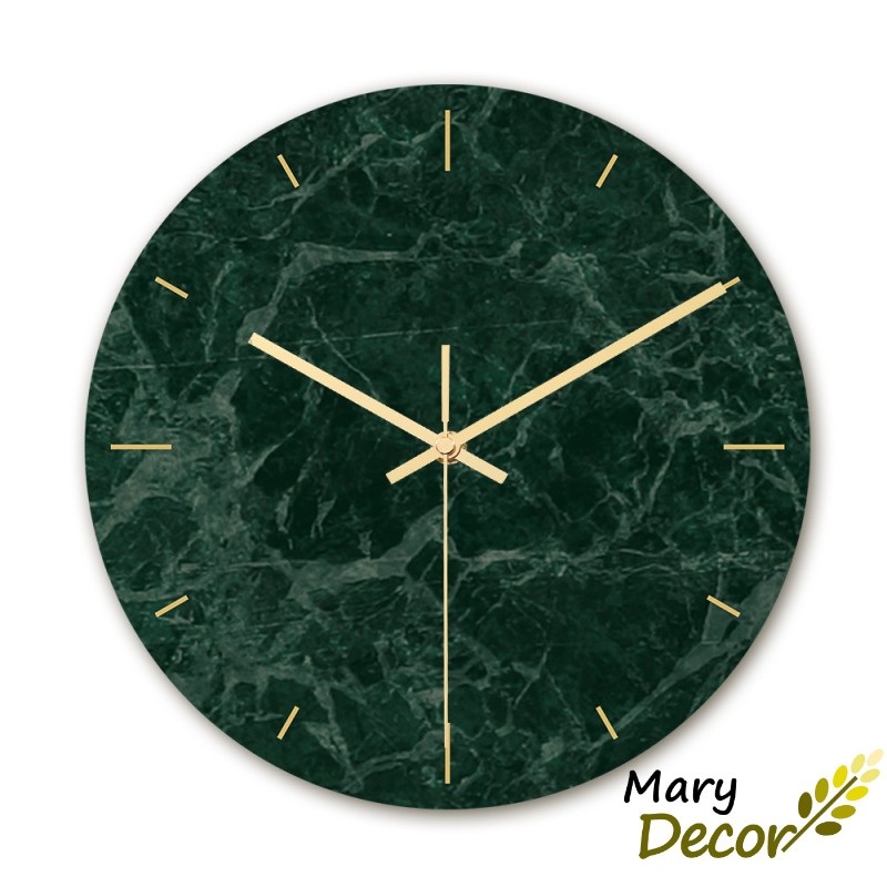[SALE GIÁ HỦY DIỆT 30cm ] Đồng hồ treo tường quartz cao cấp kim trôi - Đồng hồ CẨM THẠCH cao cấp Mary Decor - DH003