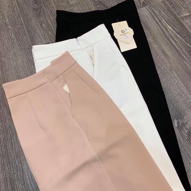Quần ống rộng nữ ALILY culottes dáng dài khóa kéo bên sườn QUR27