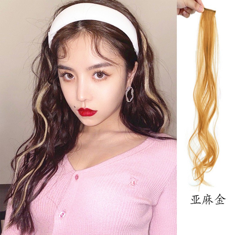 Bộ Tóc Giả Dài 50cm Uốn Xoăn Cho Nữ