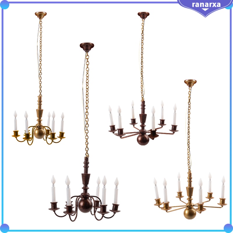 Đèn Chùm Gắn Trần Nhà Phong Cách Vintage Châu Âu